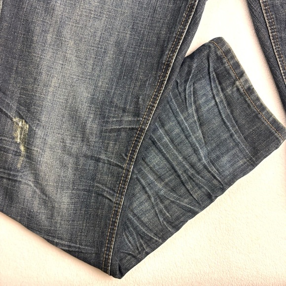 Almost Famous Lowrise Super Whisker Faded Denim Straight Leg Western Jean (15) - Picture 15 of 15